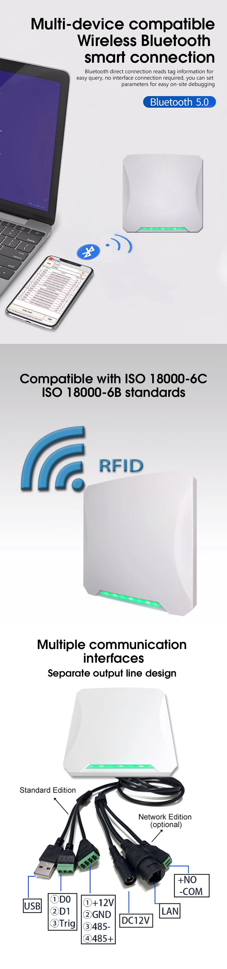 UHF RFID card reader 15m 