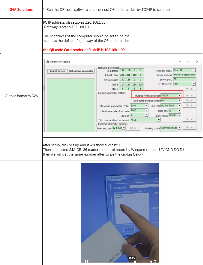 network access control board with QR code access reader