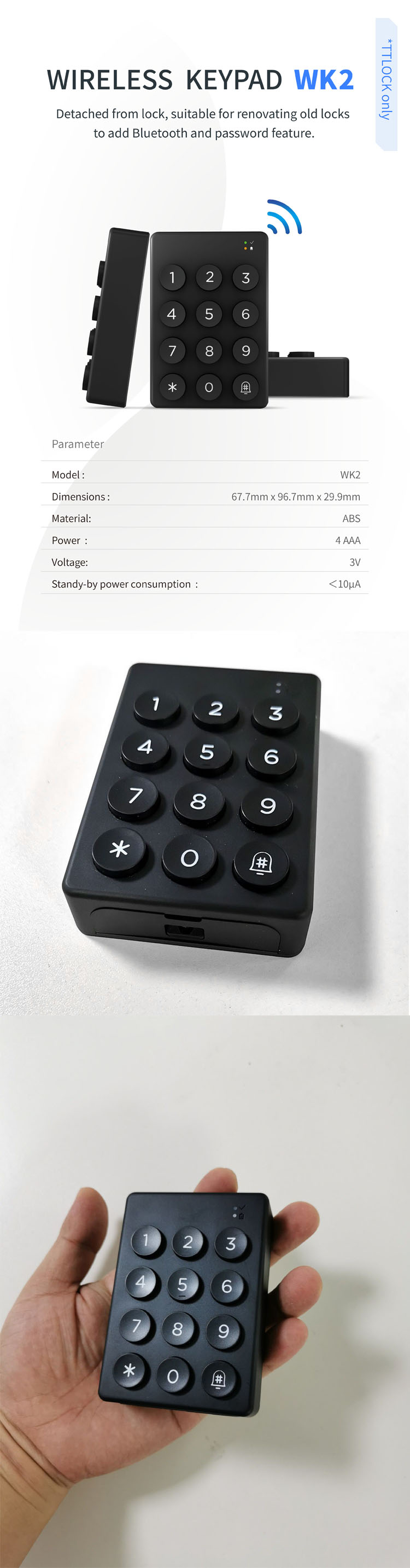 TTlock Wireless Keypad Lock