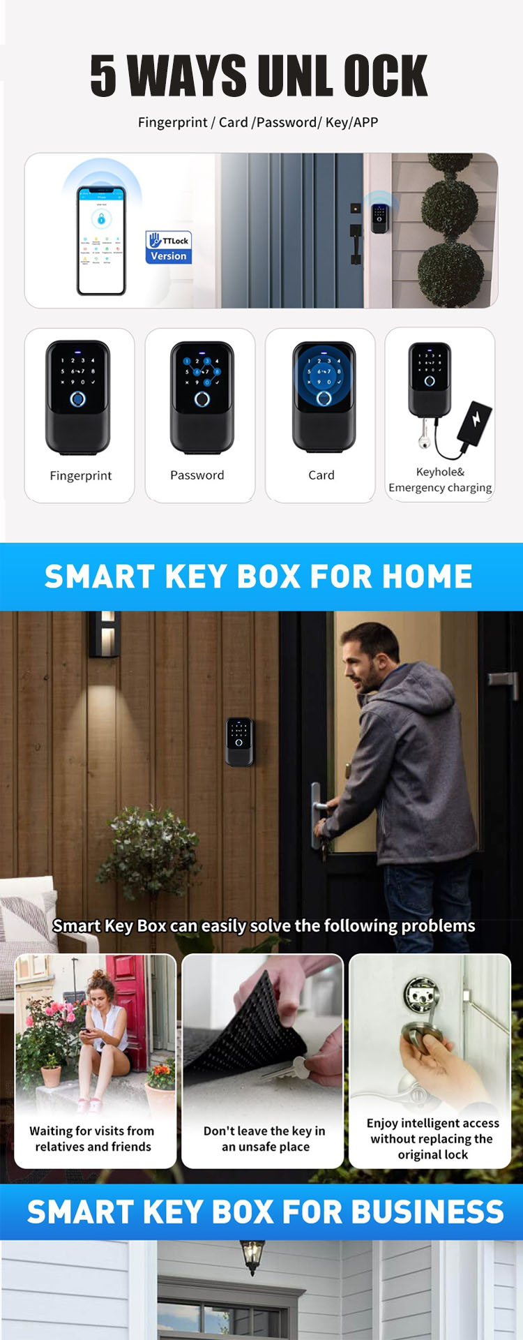 Waterproof Smart Key Box 