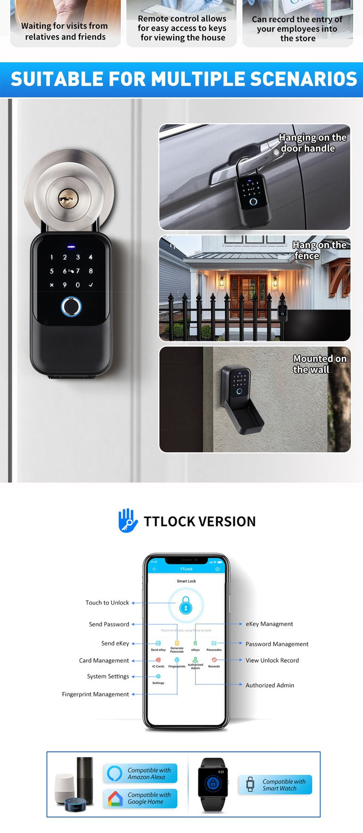 Waterproof Smart Key Lock Box