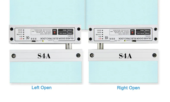 Distinguishing between left and right opening for the BL-2800 frameless electric Dropbolt lock